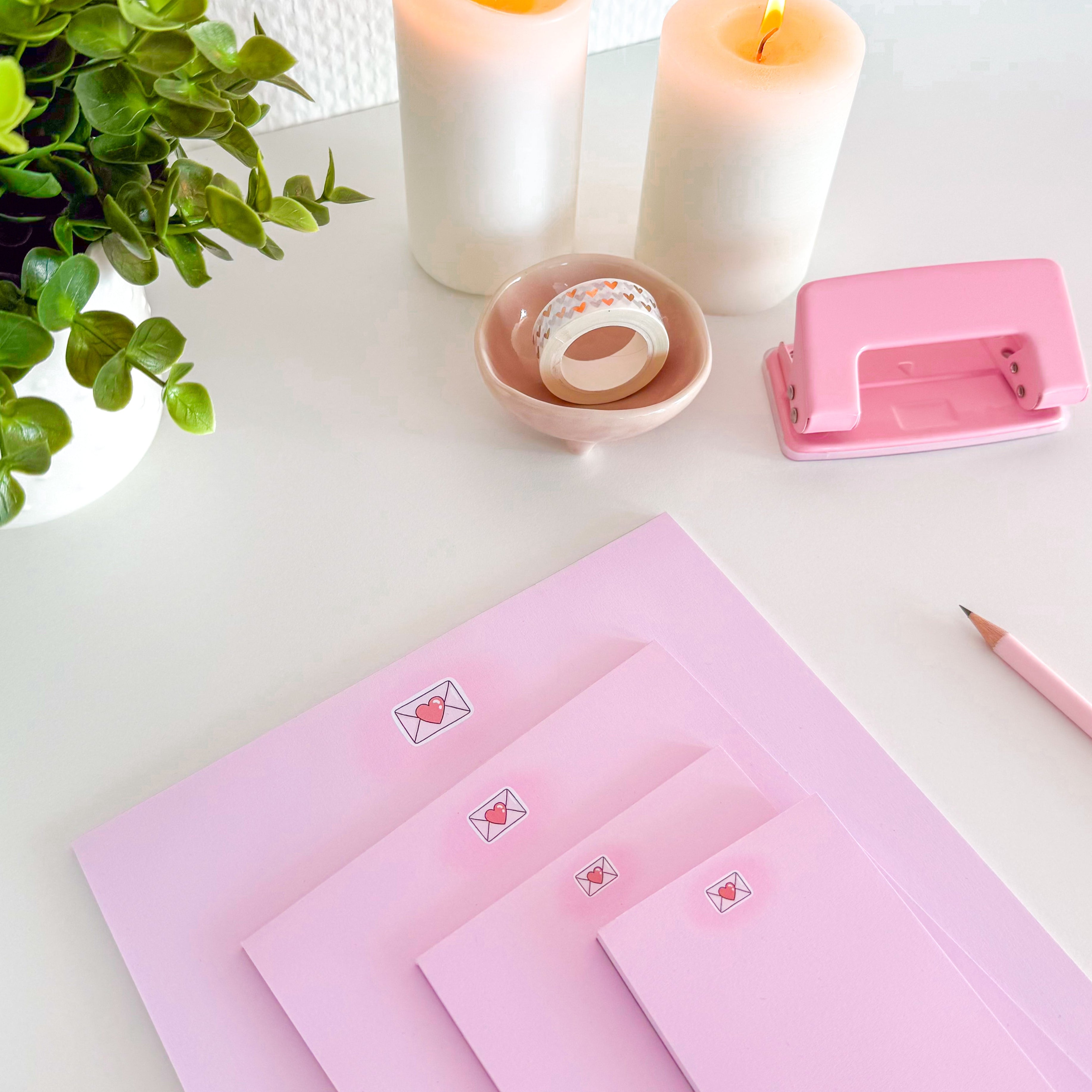 Notizblock Set LOVE LETTER